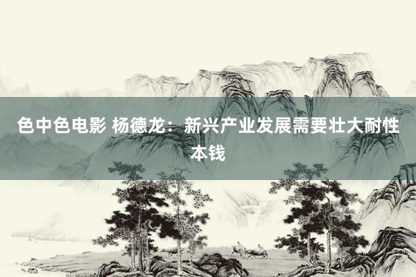 色中色电影 杨德龙：新兴产业发展需要壮大耐性本钱