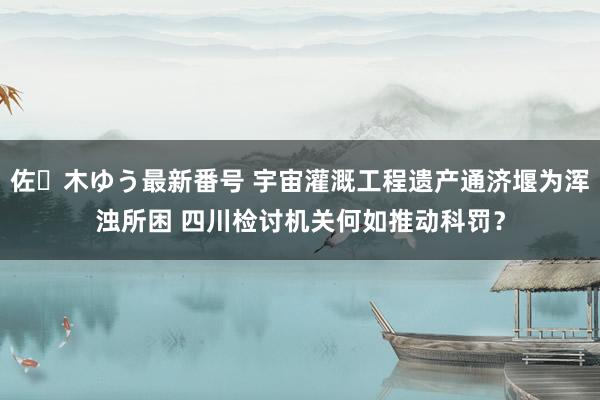 佐々木ゆう最新番号 宇宙灌溉工程遗产通济堰为浑浊所困 四川检讨机关何如推动科罚？