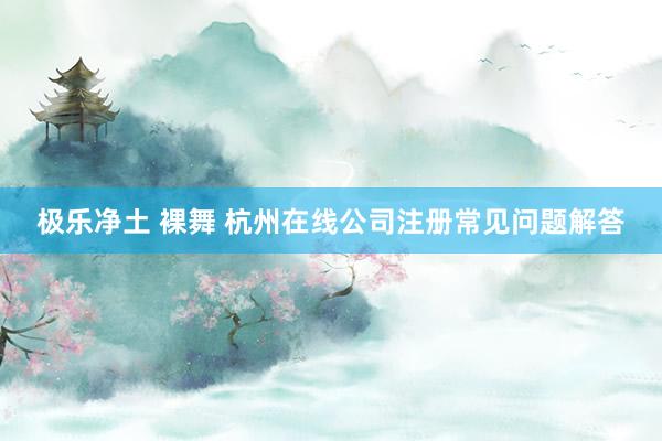 极乐净土 裸舞 杭州在线公司注册常见问题解答