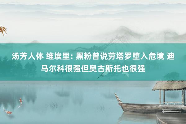 汤芳人体 维埃里: 黑粉曾说劳塔罗堕入危境 迪马尔科很强但奥古斯托也很强