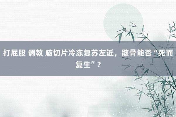打屁股 调教 脑切片冷冻复苏左近，骸骨能否“死而复生”？