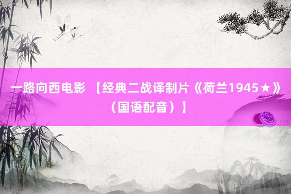 一路向西电影 【经典二战译制片《荷兰1945★》（国语配音）】